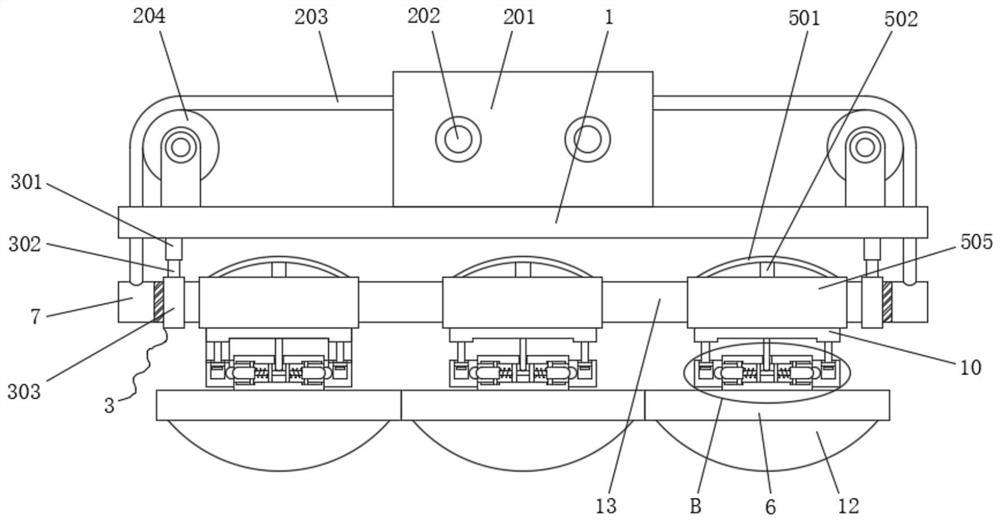 Anti-dazzling indoor assembly type ceiling lighting device