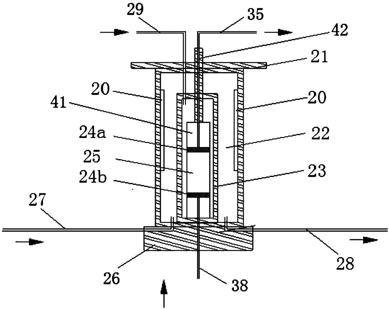 Natural gas hydrate permeability measuring device