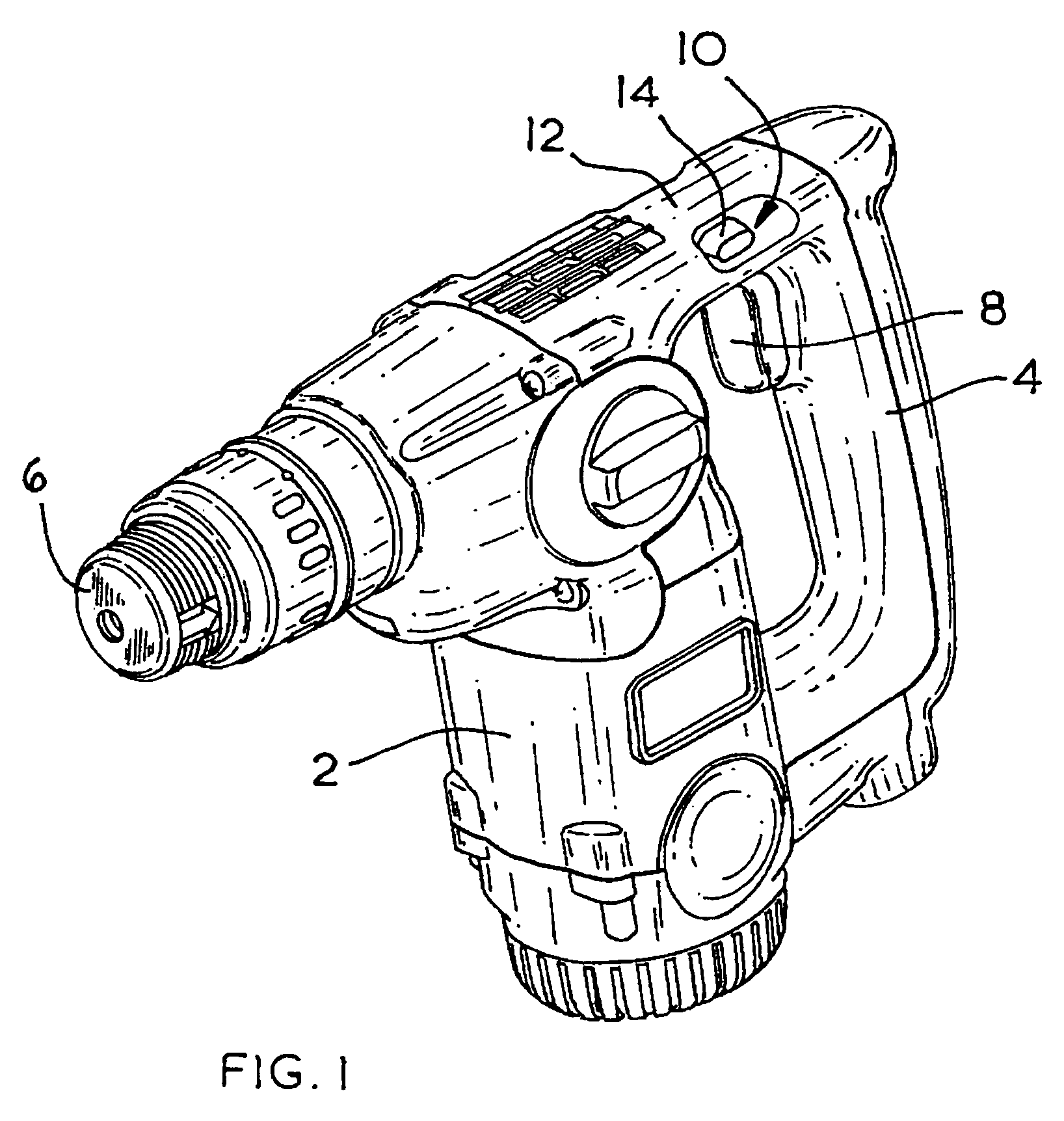 Hammer drill with mode lock on