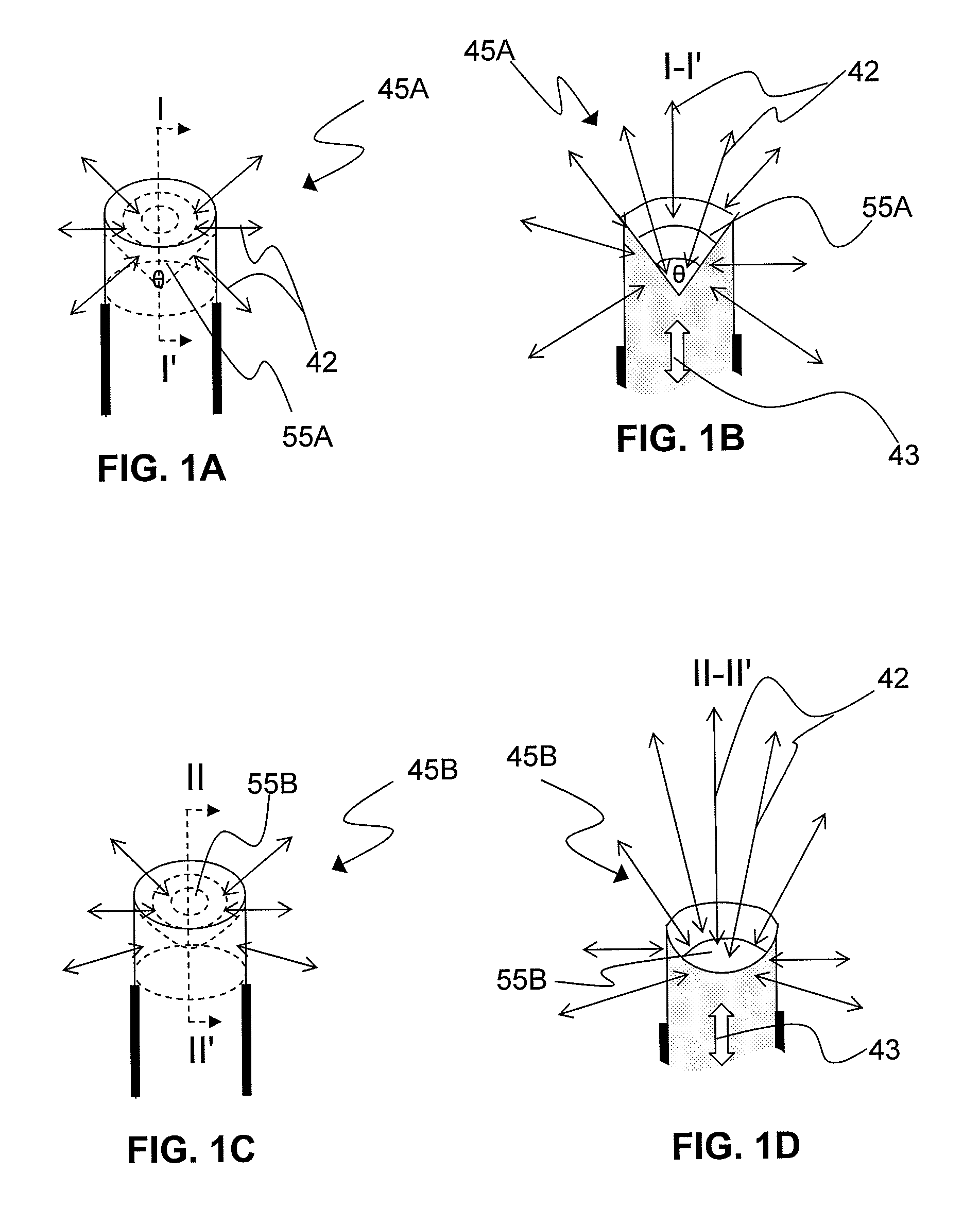 Shaped fiber ends and methods of making same