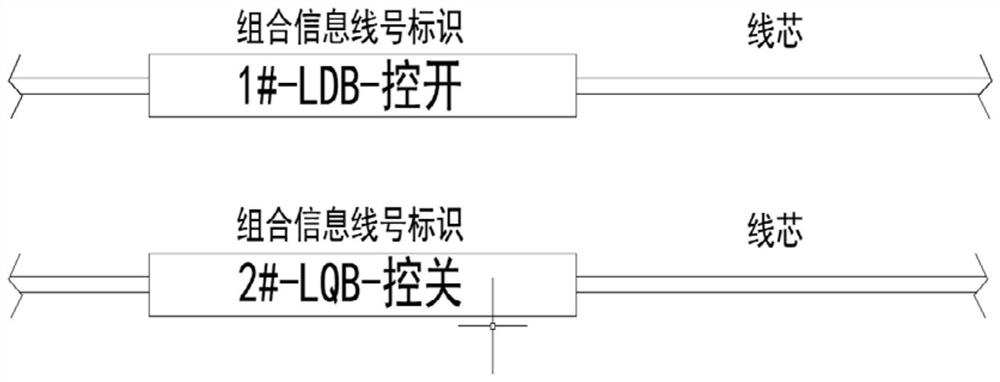 Quick wiring construction method for multi-core control cable