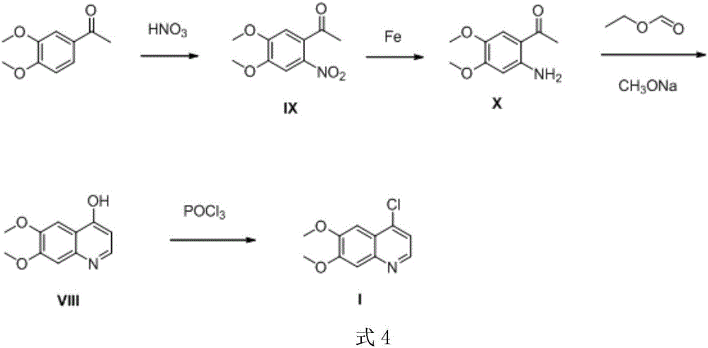 Preparation method of 4-chloro-6,7-dimethoxyquinoline