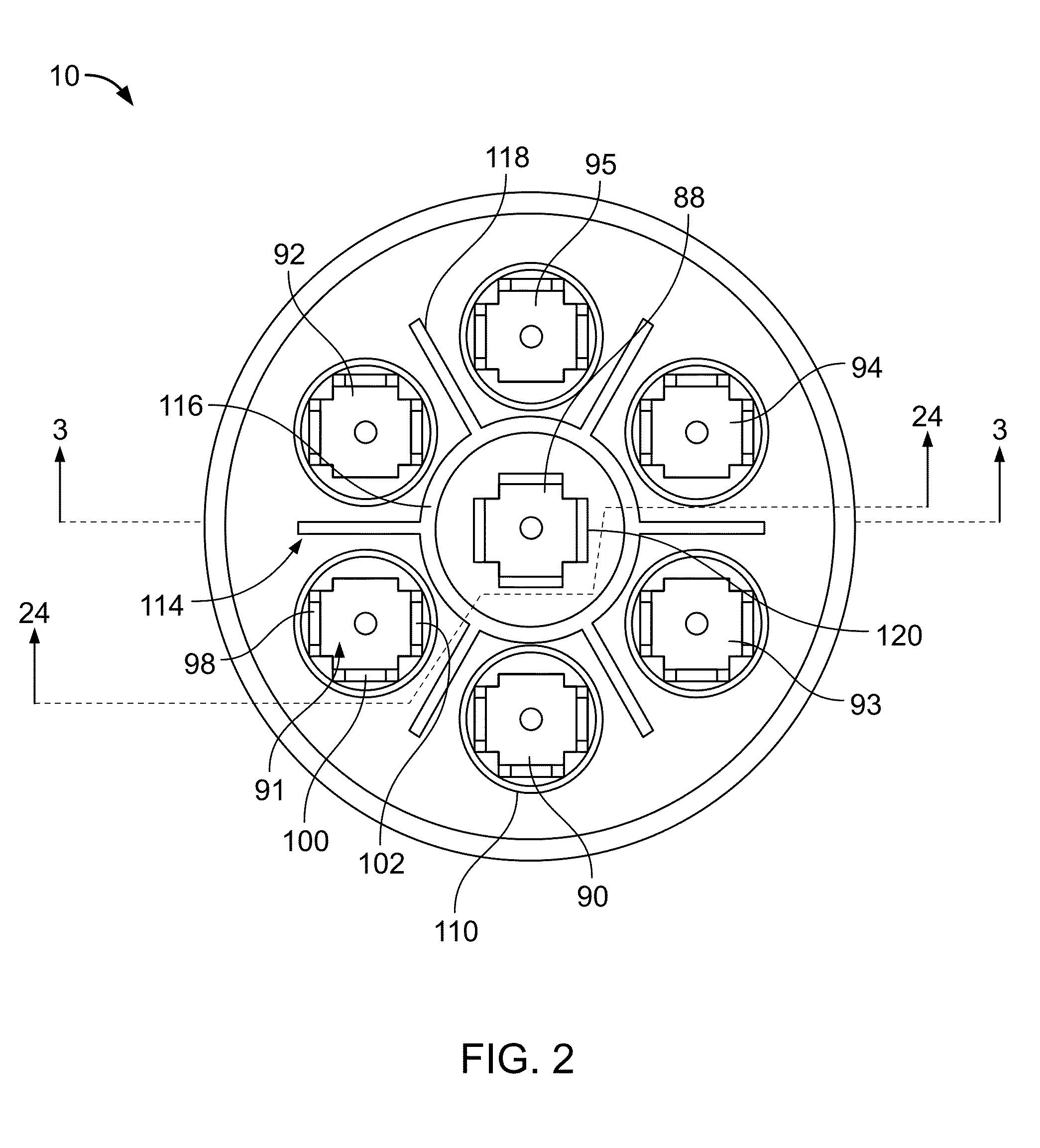 Capacitor with multiple elements for multiple replacement applications