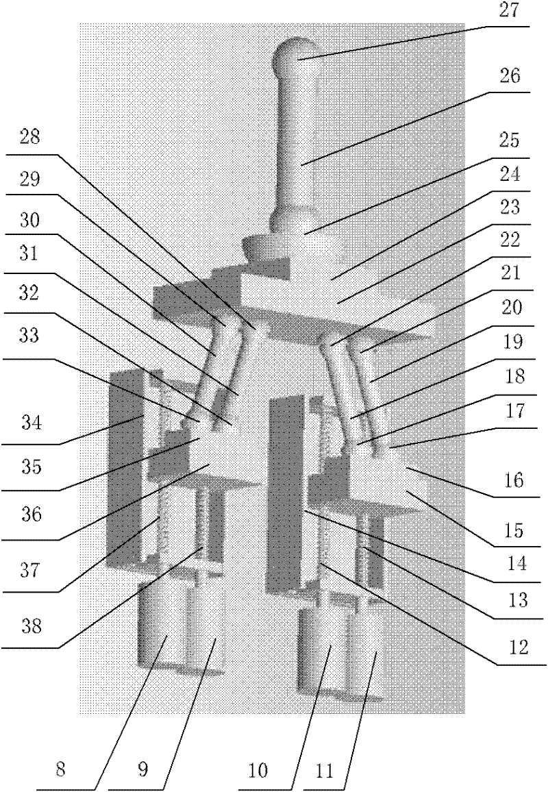 Parallel-type six-dimensional-output twenty-eight-input redundant fault-tolerant driving simulator