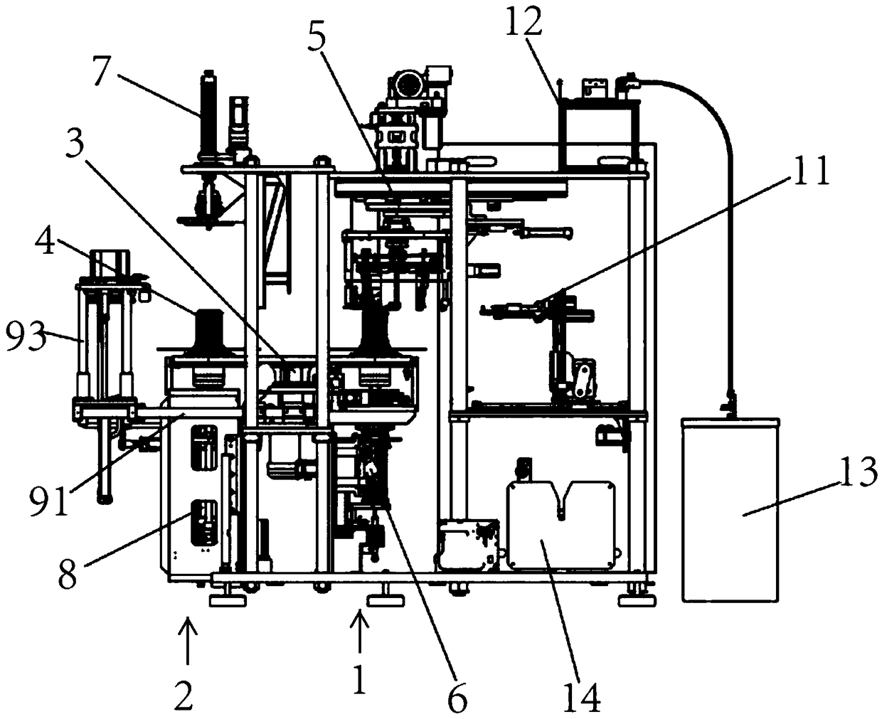 Automatic winding and embedding integrated device