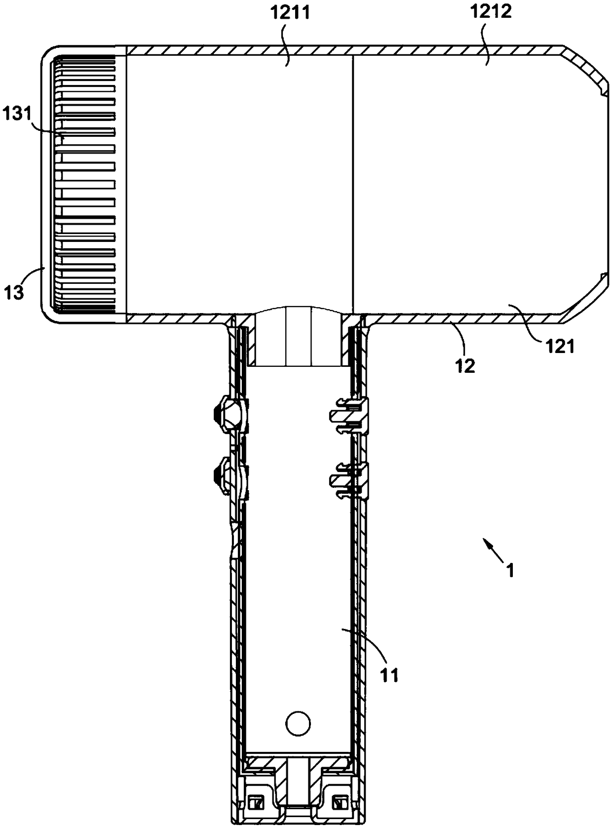 A brushless hair dryer with a compact structure