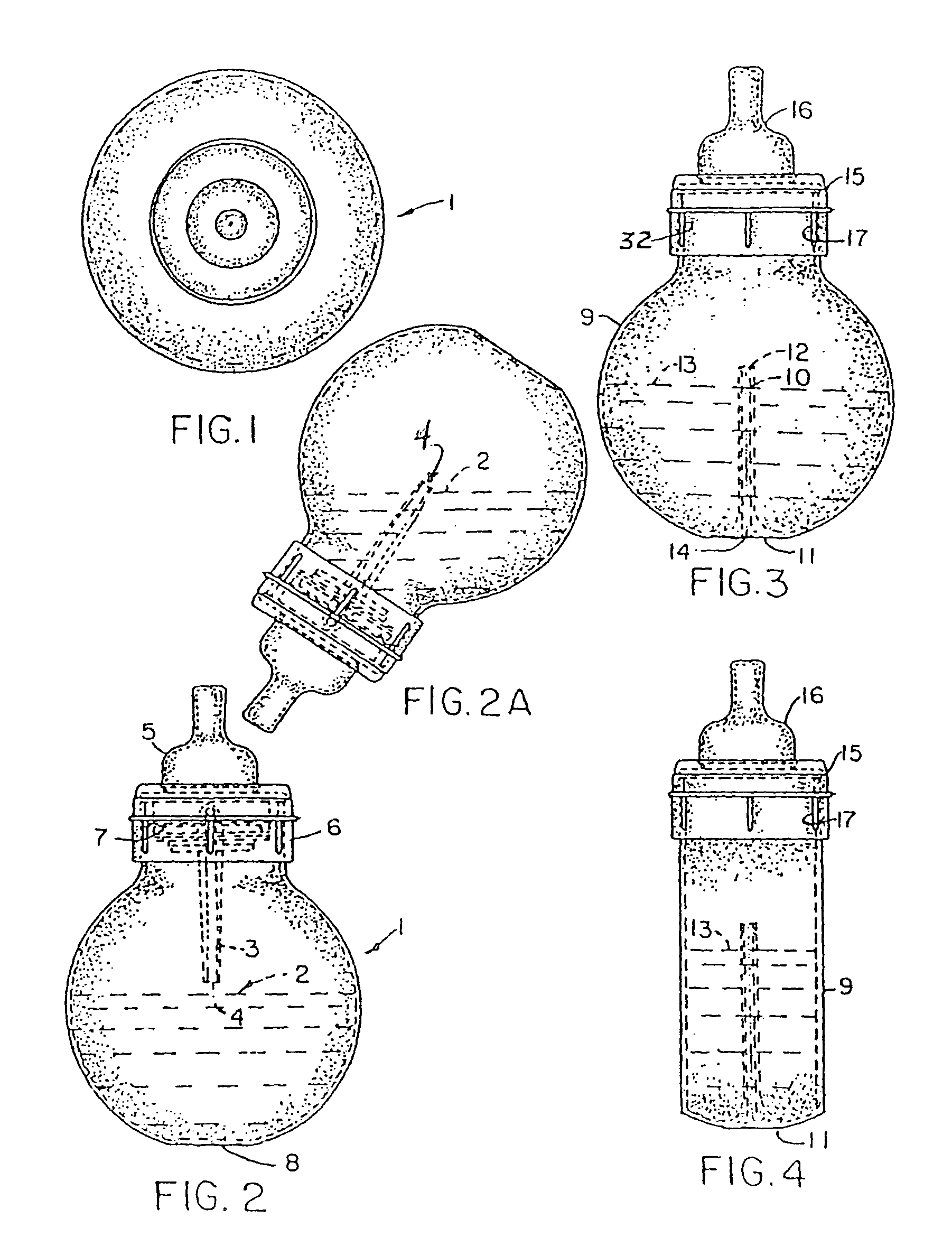 Fully vented nursing bottle with single piece vent tube