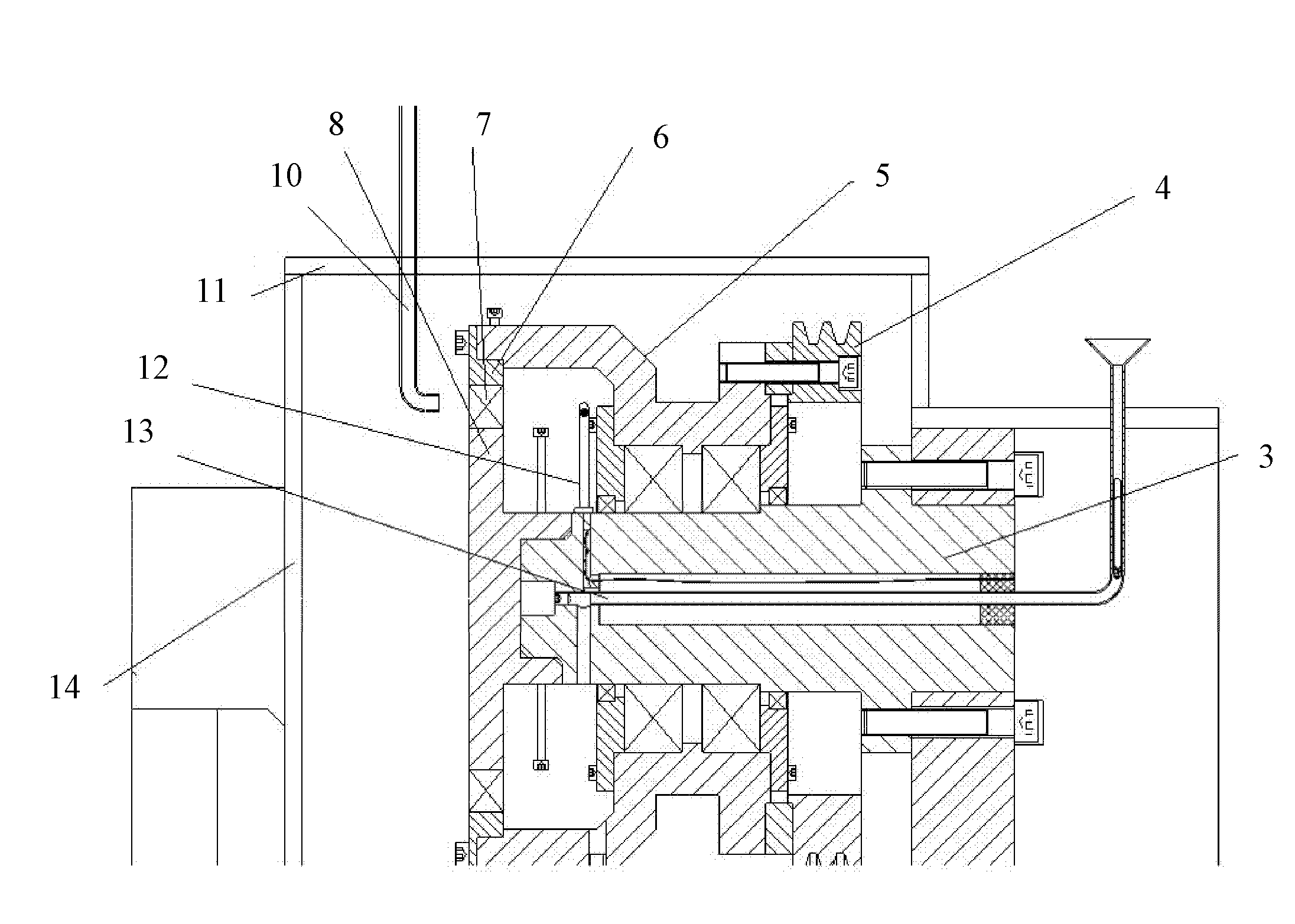 Shell-rotation tester for muddy water resistance of sealing ring and testing method thereof