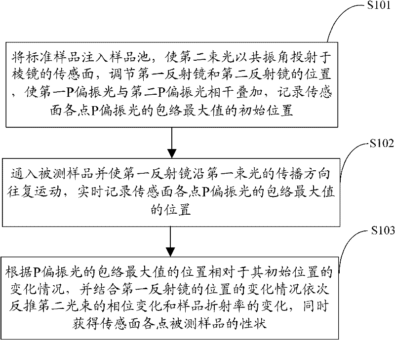 Surface plasma resonance sensing detection system and its detection method