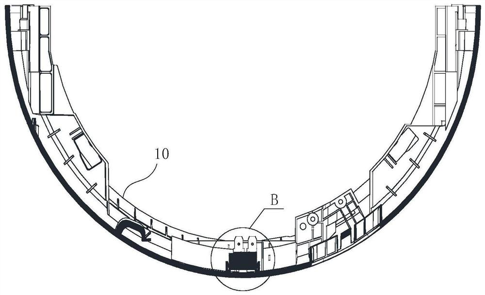 A rear panel structure and an air conditioner