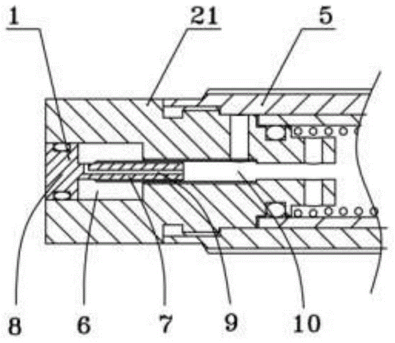 One-piece sub-tank structure and oil pressure buffer using it