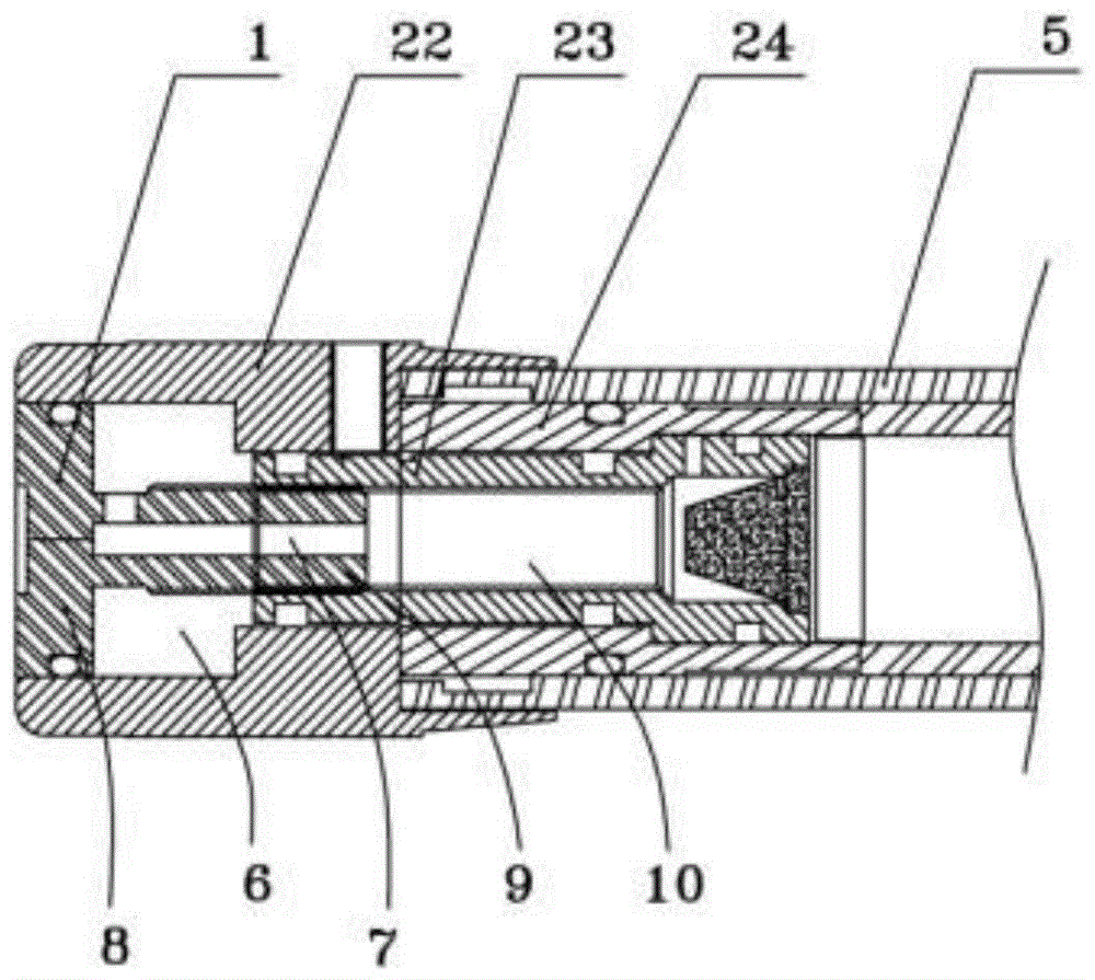 One-piece sub-tank structure and oil pressure buffer using it