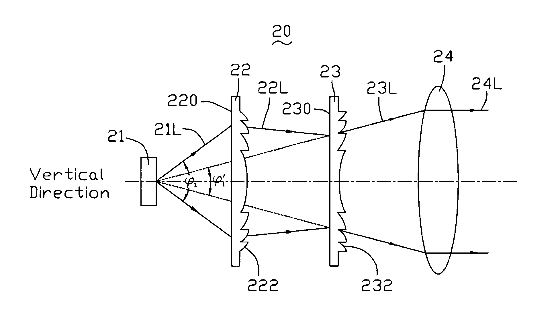 Optical system for collimating elliptical light beam and optical device using the same