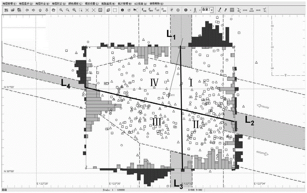 Water-borne traffic conflict data automatic acquisition method for ship routing scheme warning region