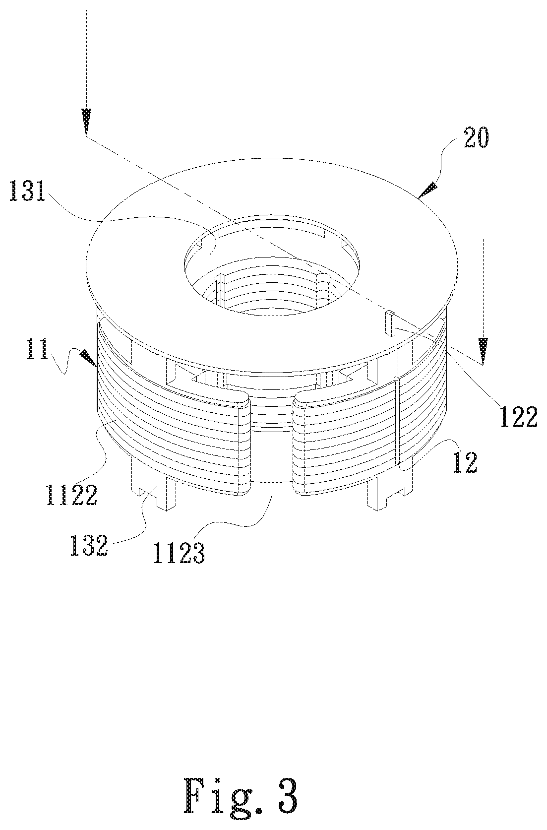 Motor stator Anti-interferences structure