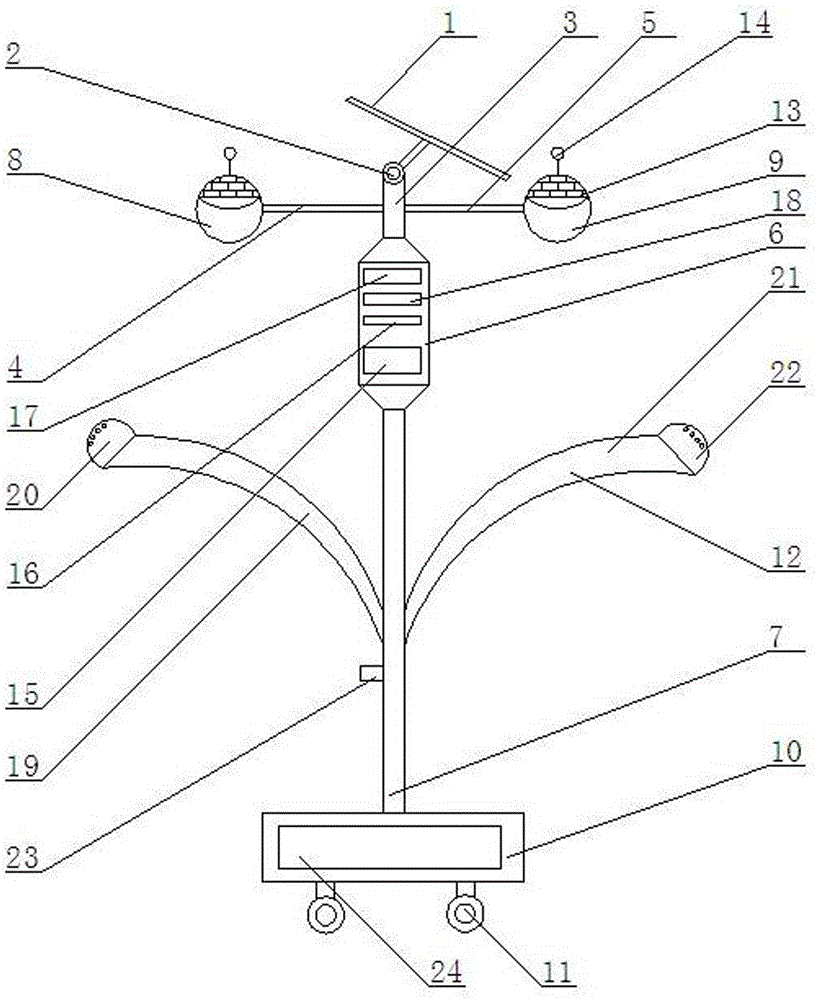 Removable garden lamp