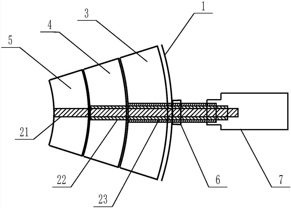 Variable cross section smoke throttling apparatus of desulphurization absorbing tower, and throttling method thereof