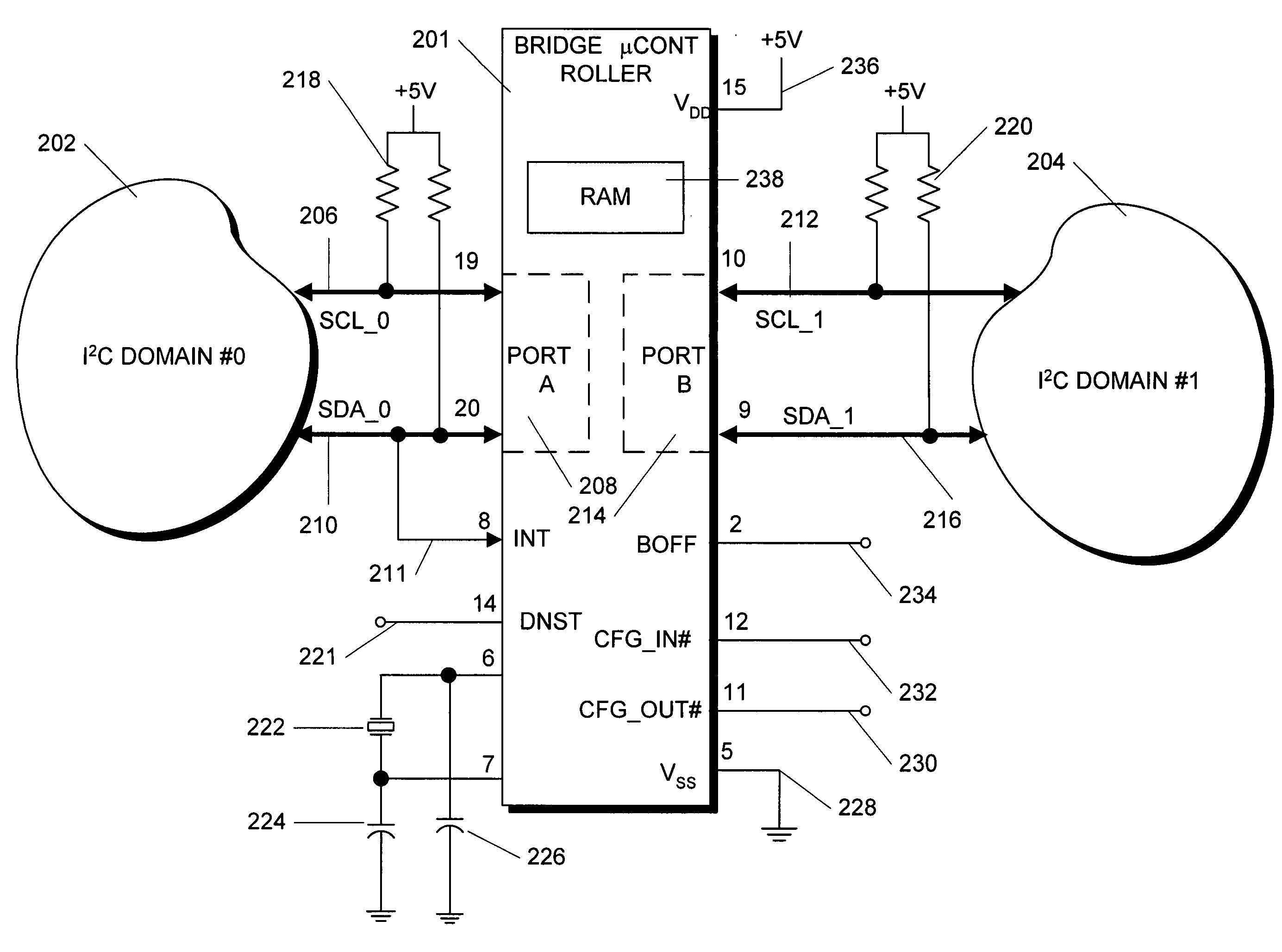 Method and apparatus for constructing wired-and bus systems