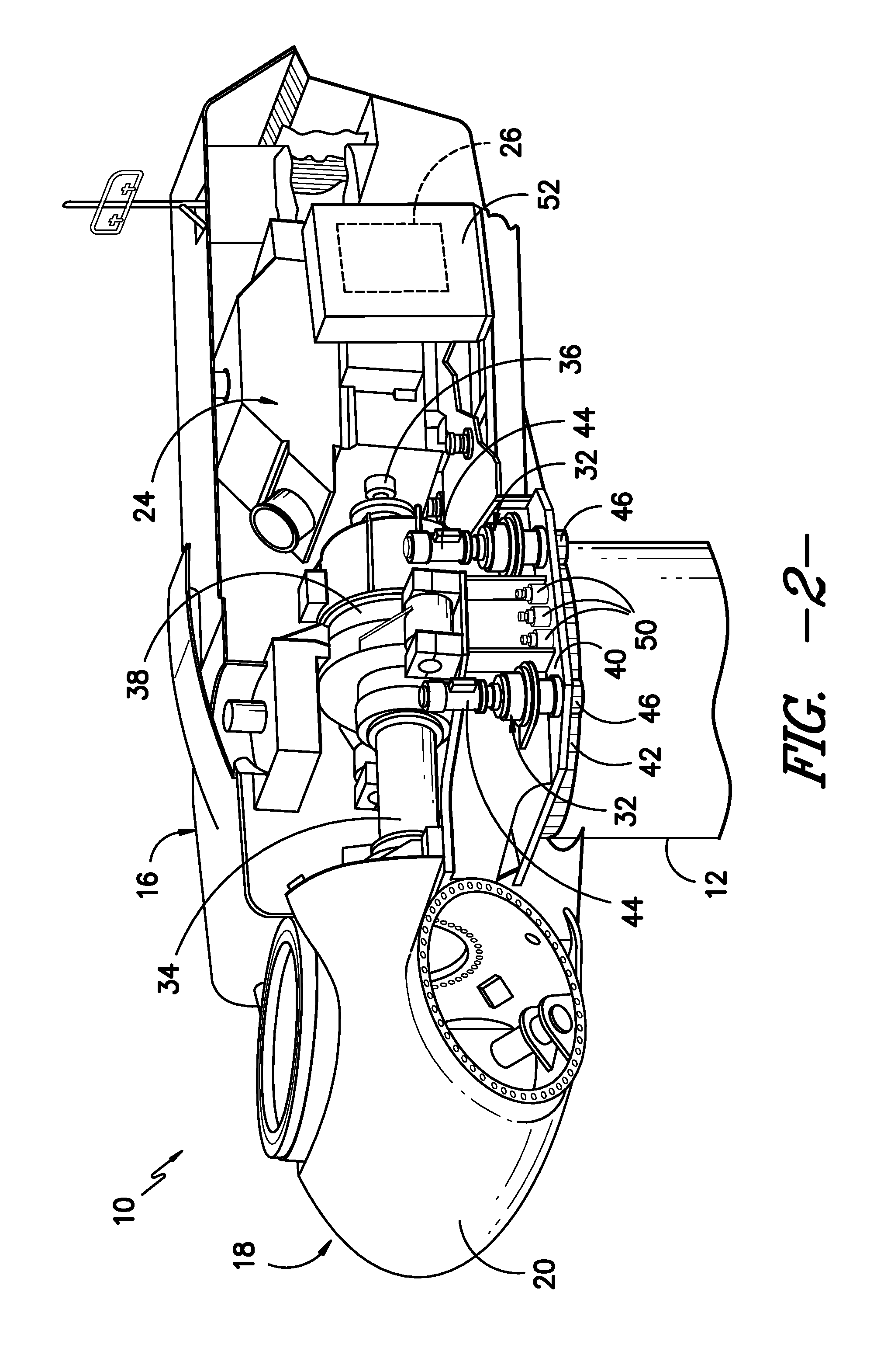 System for actively monitoring wear on wind turbine brake pads and related methods