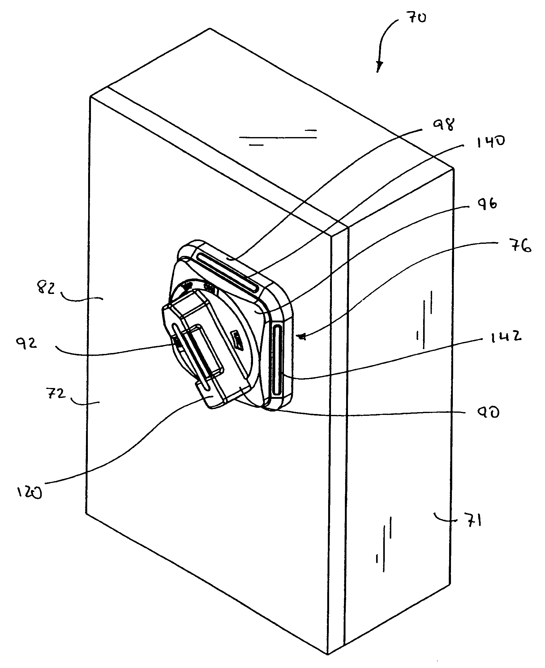 Illuminated disconnecting handle for use with CDM