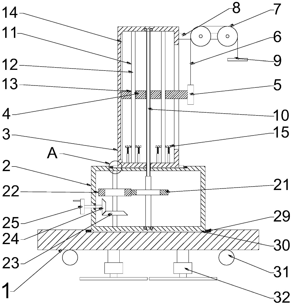 Material lifting device for construction industry