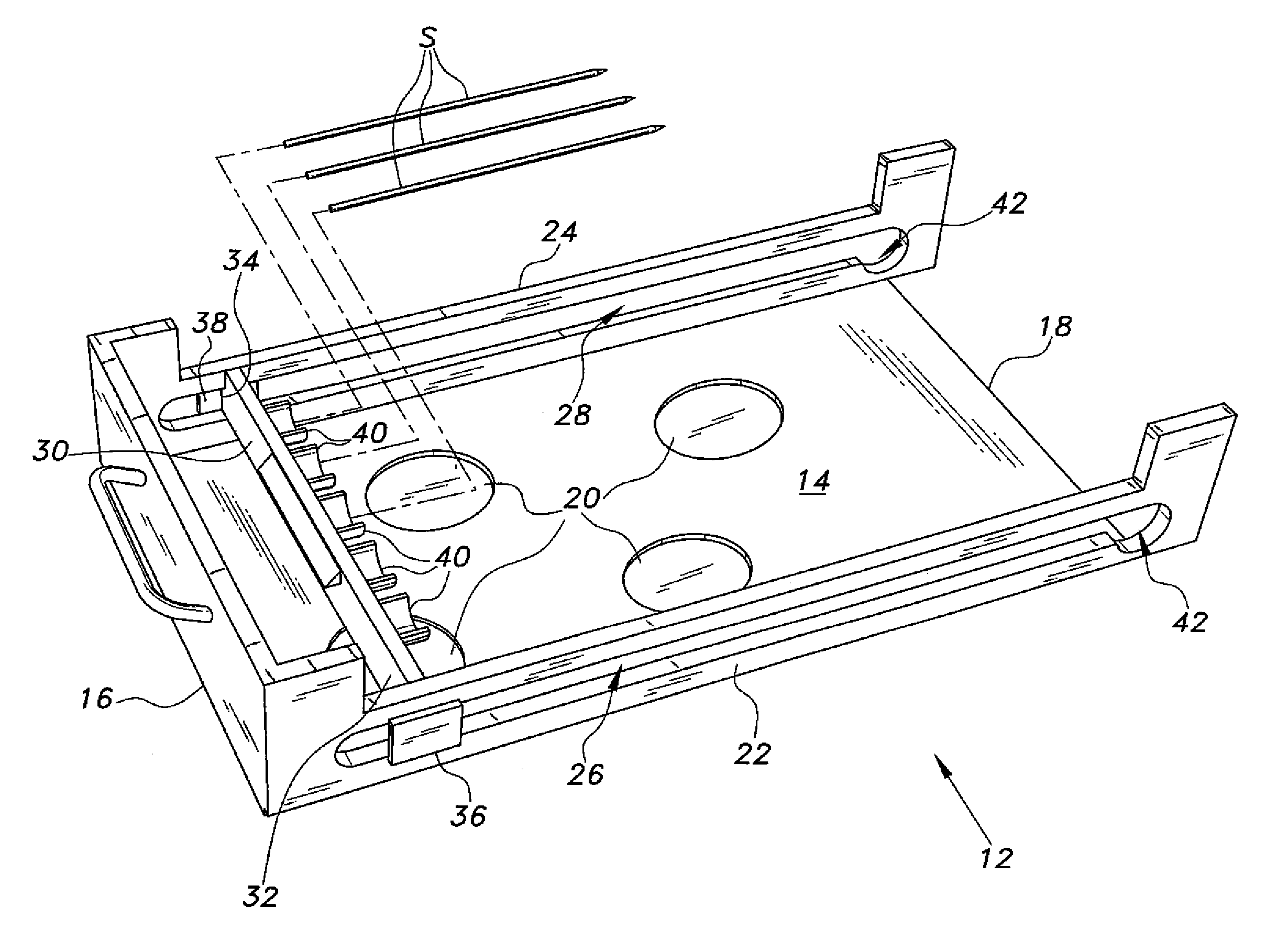 Food skewering machine