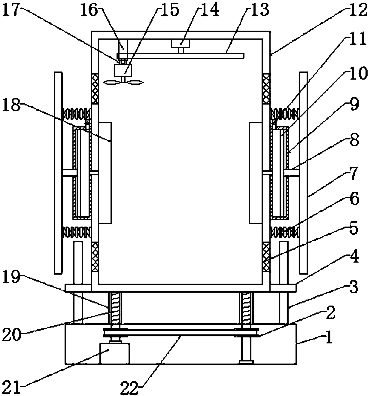 Anti-collision electric power cabinet with height adjustment function