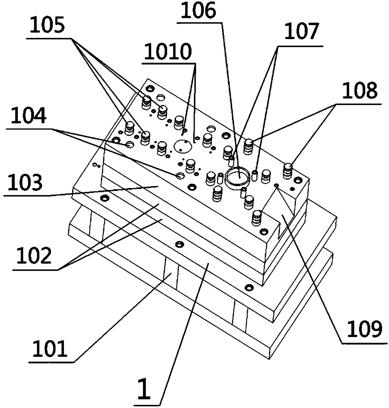 High-strength precise container metal seal part assembly die