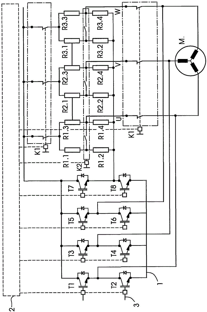 Braking circuit in alternating current loop