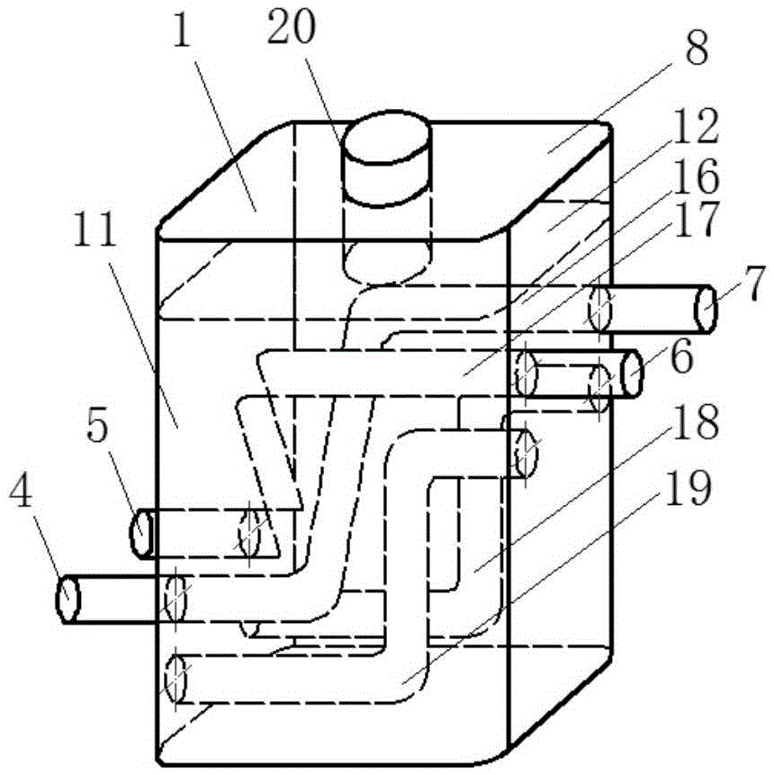 Pressure energy recovery device based on reciprocating liquid switches