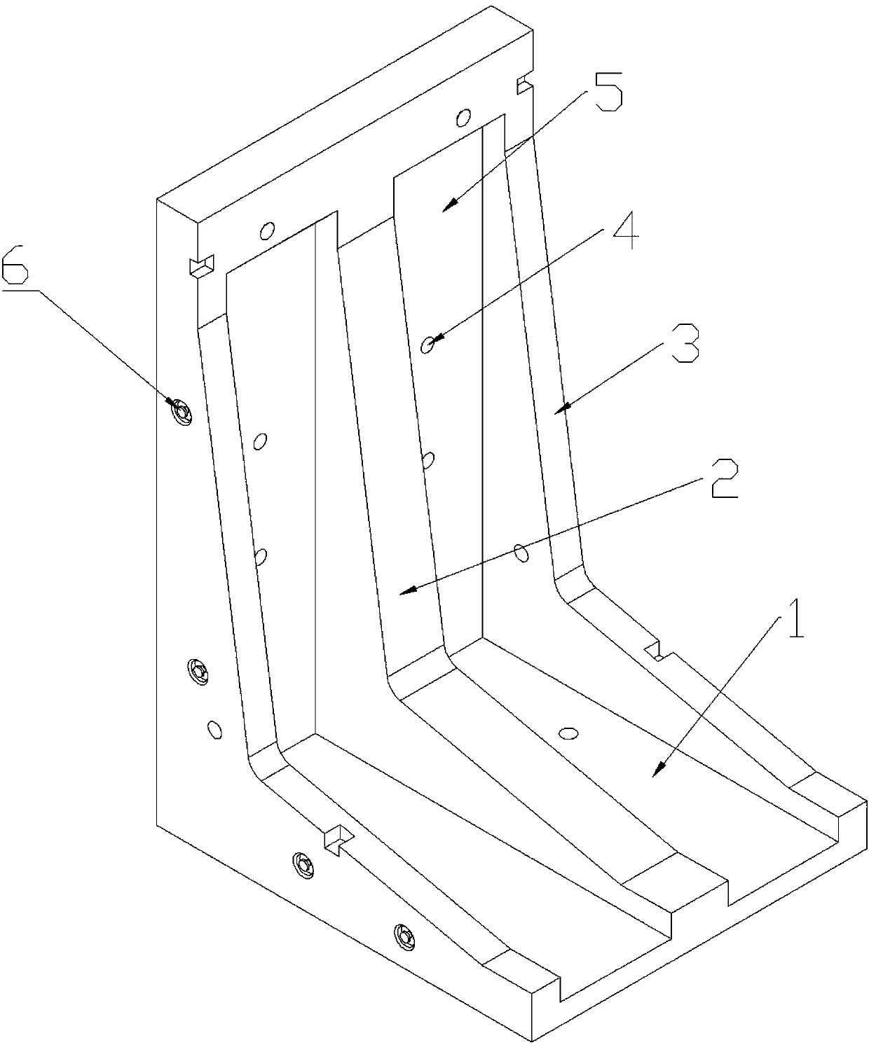 L-shaped concrete retaining wall