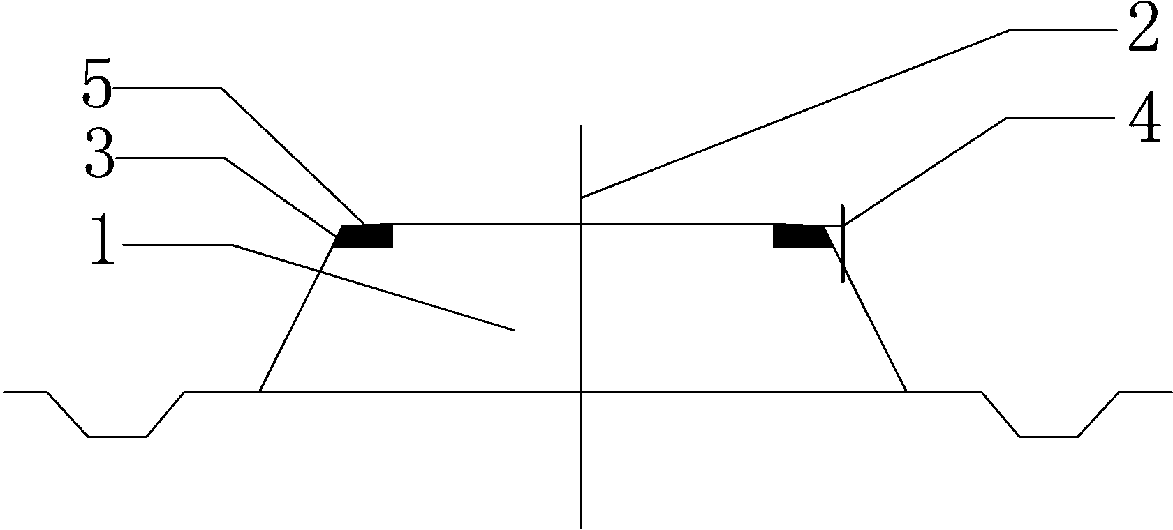 Construction method for road edge stone sliding mode