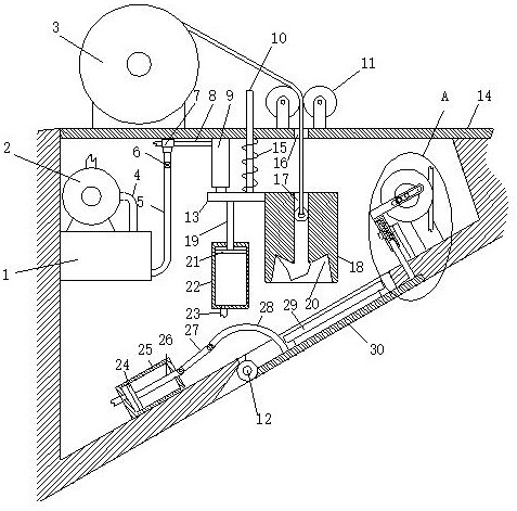 Closing device for opening of anchor recess outer plate of hull