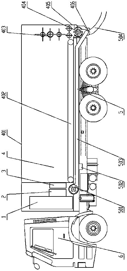 Sandblasting fire extinguishing device, sandblasting fire extinguishing vehicle and sandblasting trailer