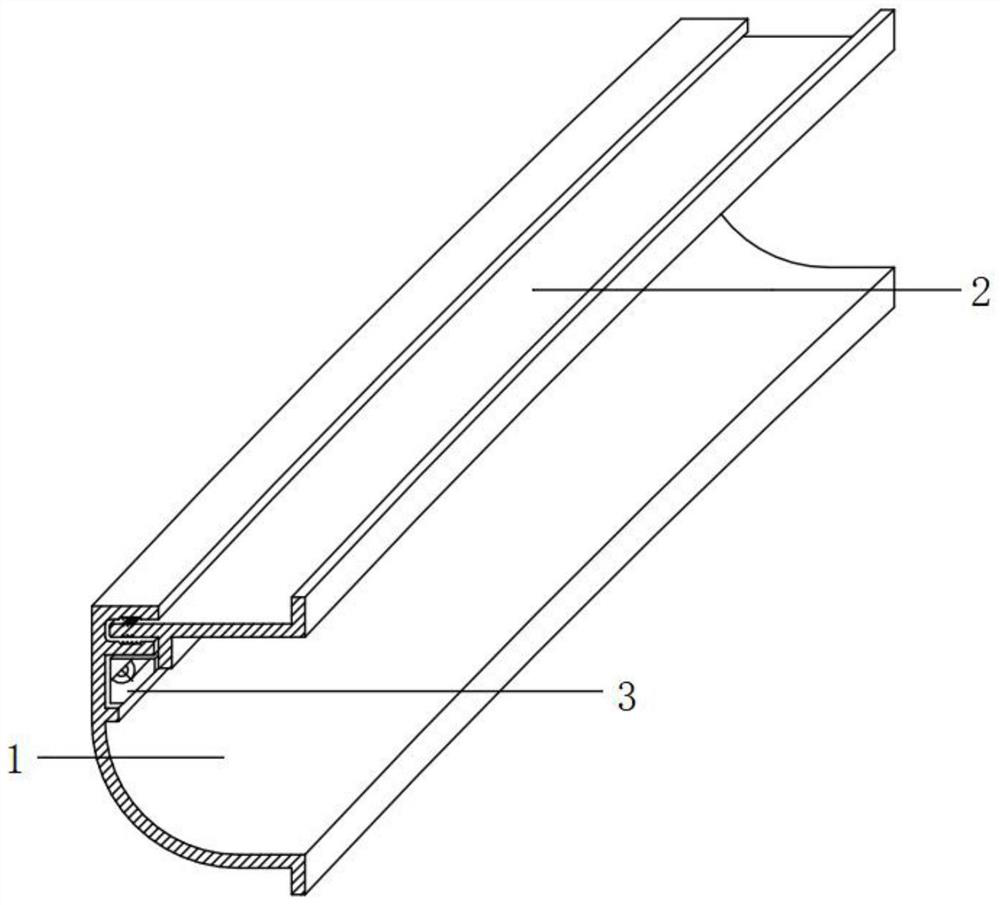 Special-shaped epoxy terrazzo wall surface embedded lamp strip profile and construction method thereof