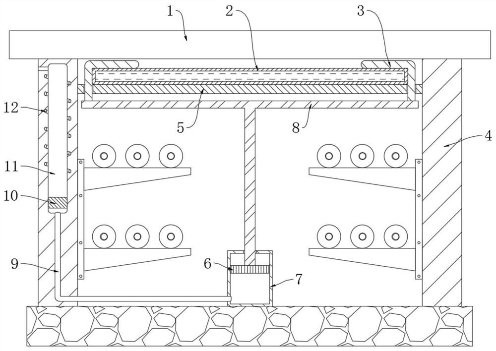 Auxiliary pressure-dividing cable trench