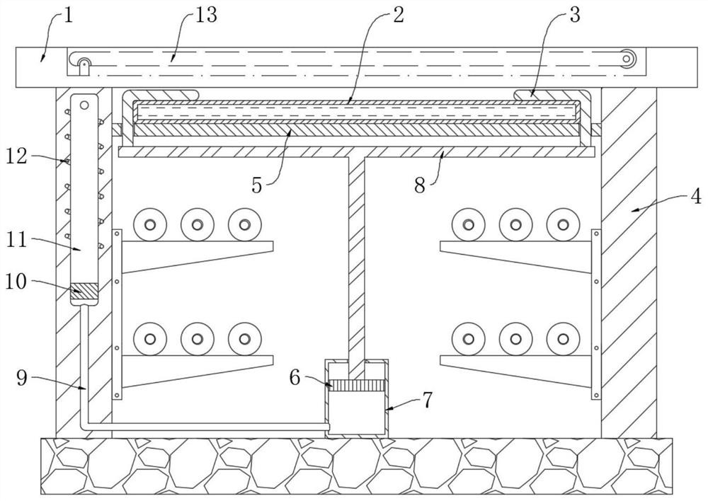 Auxiliary pressure-dividing cable trench