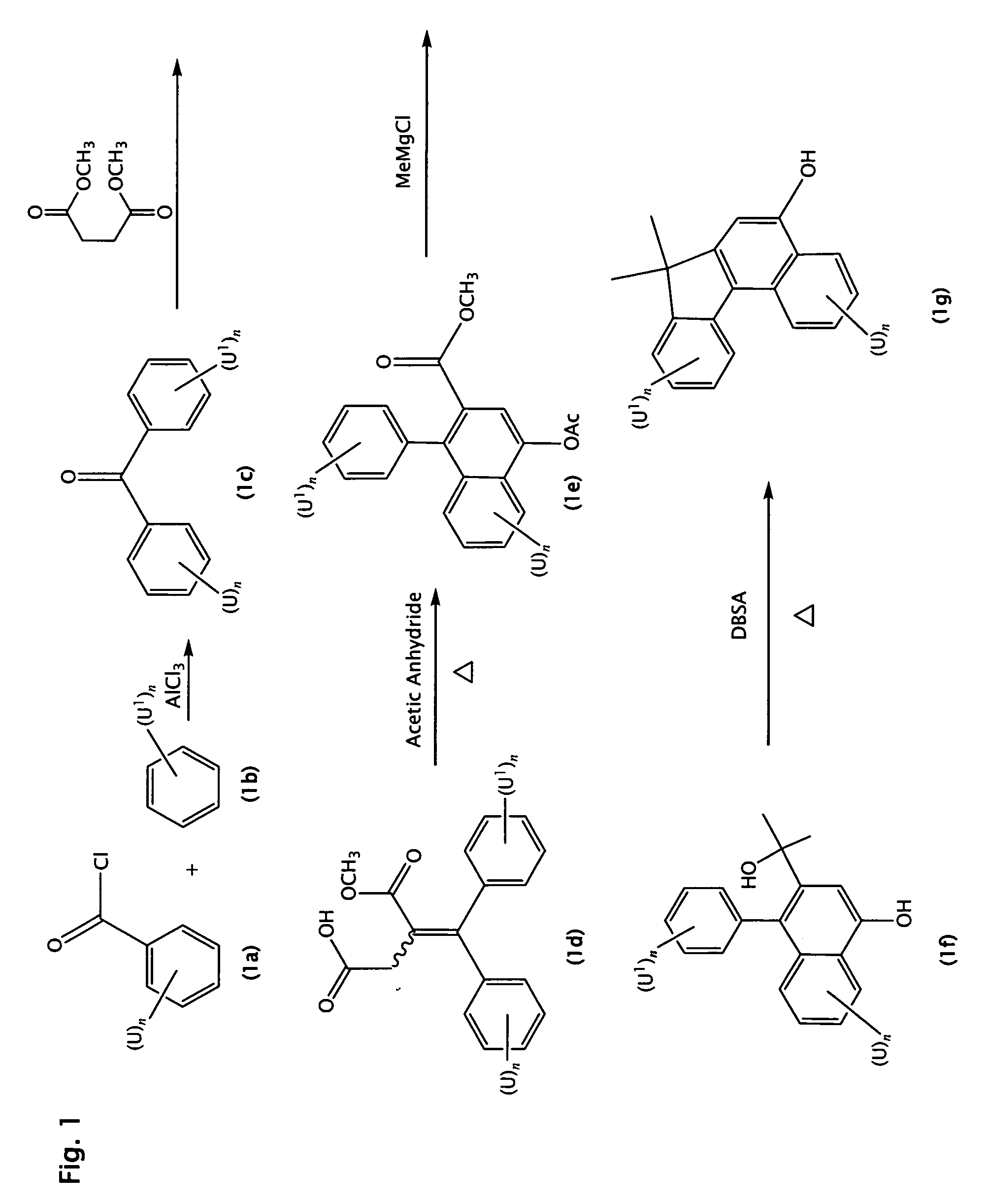 Photochromic materials comprising metallocenyl groups