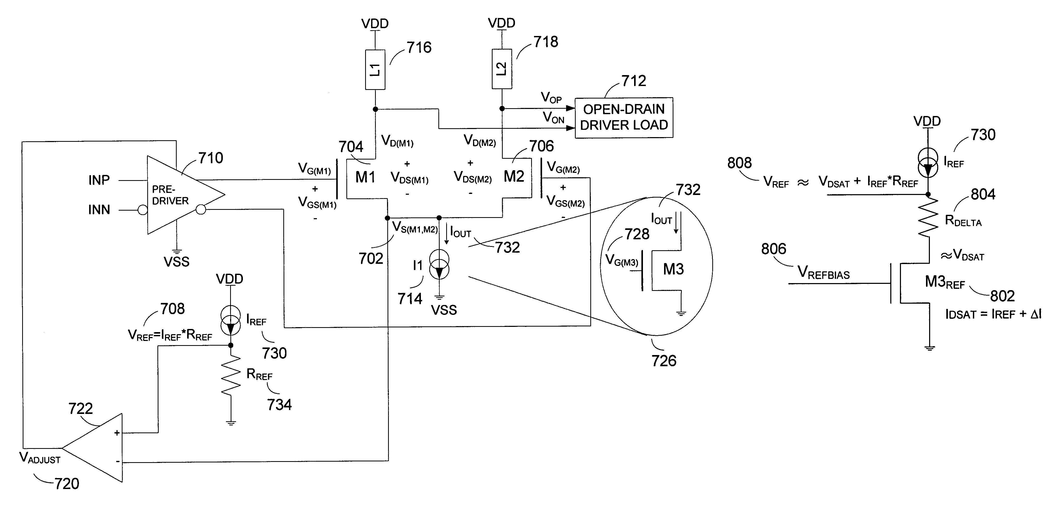 Active biasing in metal oxide semiconductor (MOS) differential pairs