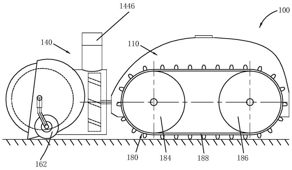 Automatic walking snow removal equipment