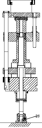 Mandril adjusting device for shaping die set of powder sintering part