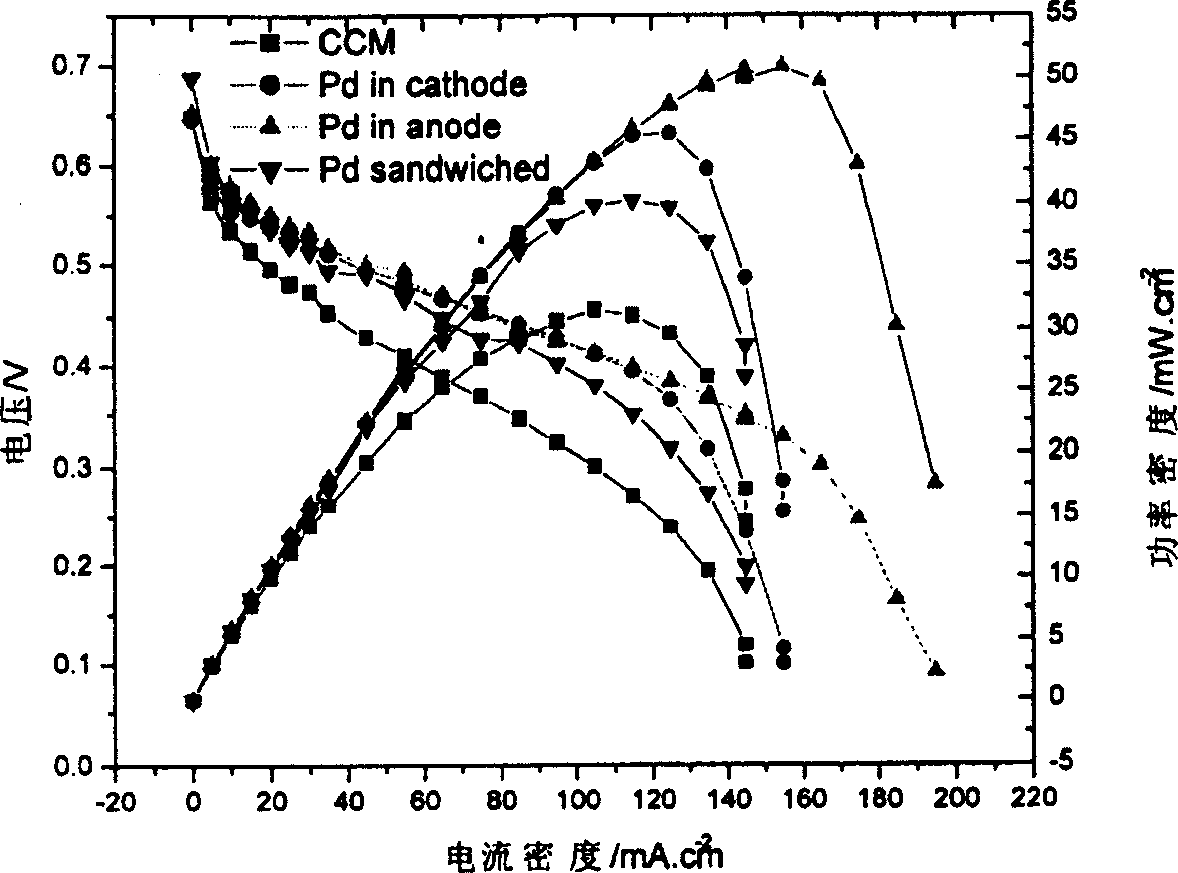 Proton exchange membrane of direct alcohol fuel cell and method for preparing membrane electrode