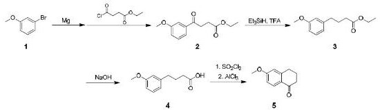 Synthesis method of 6-methoxy-1-tetralone