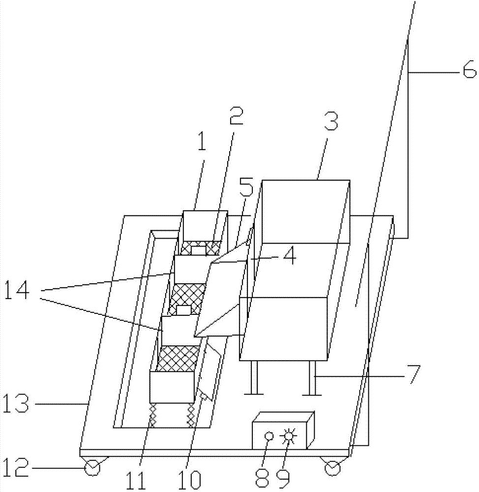 Heat reflection type asphalt pavement coating anti-slip particle dispensing device and dispensing method