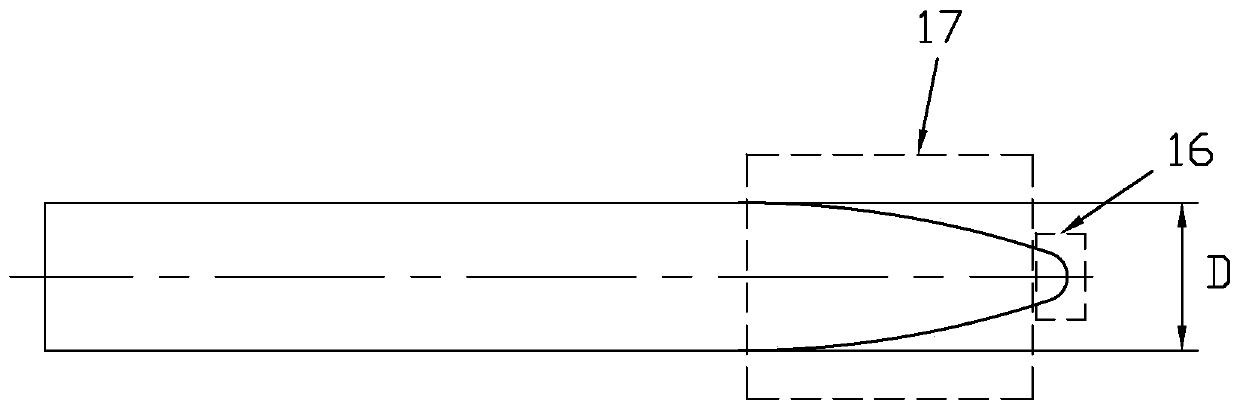 Efficient drum-shaped profiling end mill