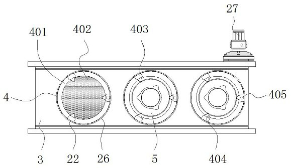 Stamping device with automatic screening structure for gasket machining