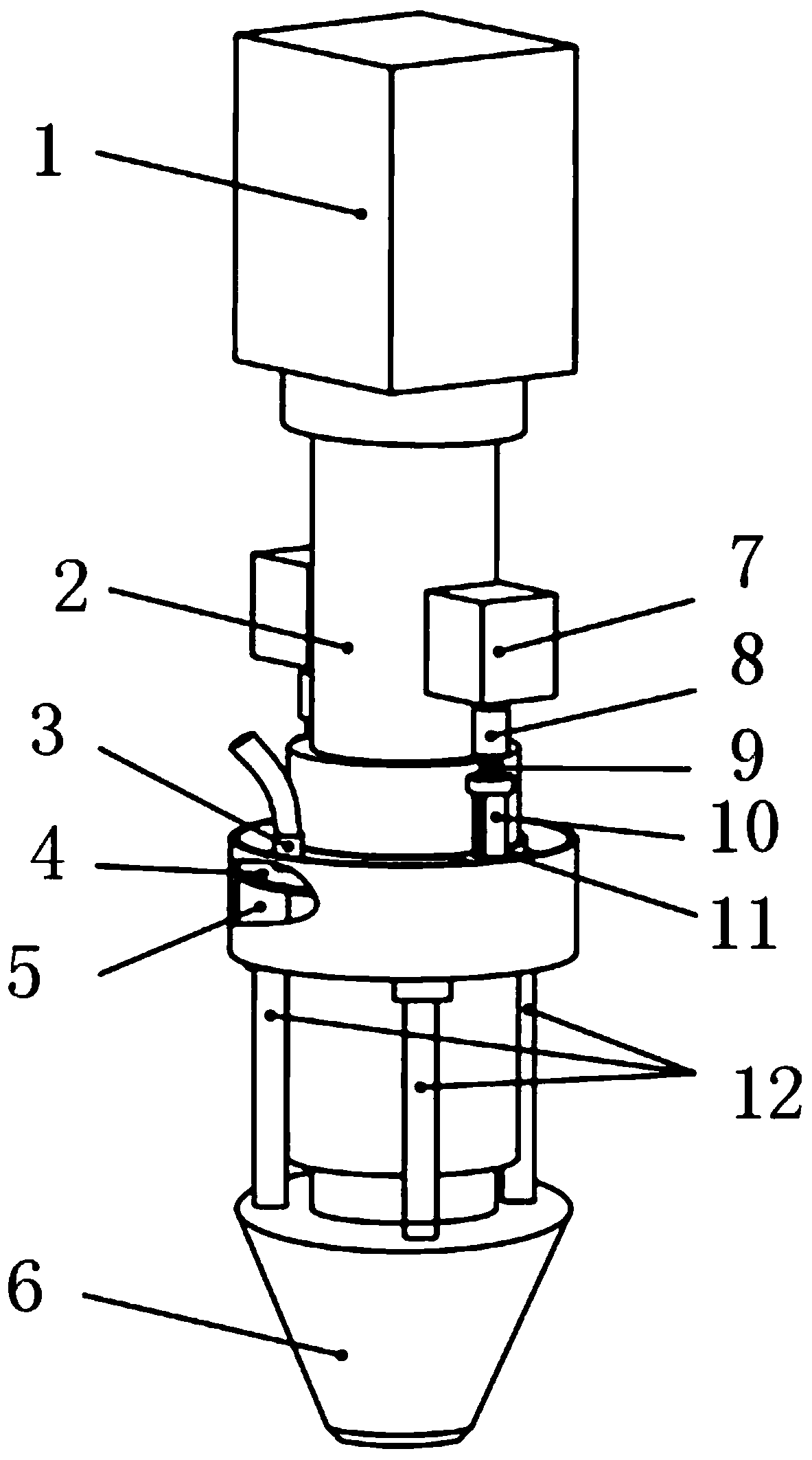 Metal ceramic composite material additional material manufacturing device and production method thereof