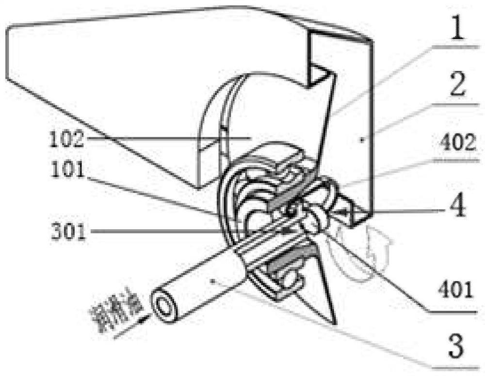 Continuous press pin shaft lubrication mechanism