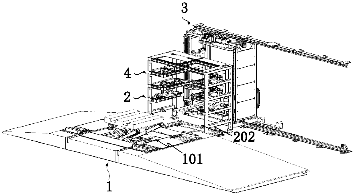 Single-temporary storage battery replacing system, battery replacing method and battery replacing station