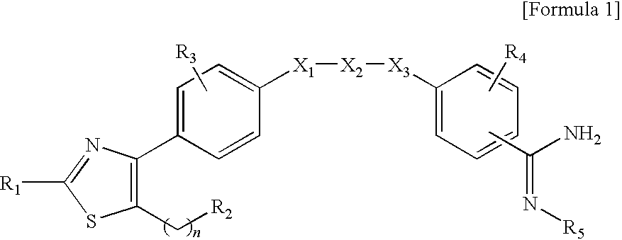 Method of treating or preventing osteoporosis comprising administering to a patient in need thereof an effective amount of pharmacuetical composition comprising benzamidine derivative or it's salt, and bisphosphonate